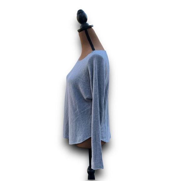 Joan Vass Studio Long Sleeve Distressed Boat Neck Sweater, Women’s Small - Picture 3 of 10